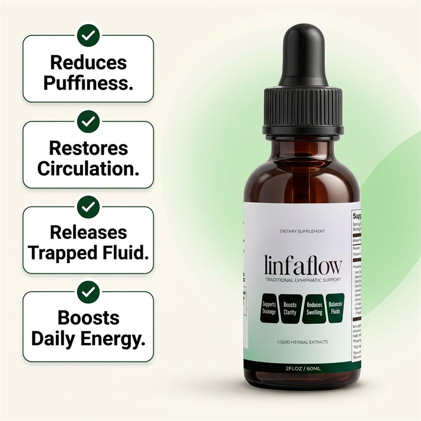 Linfaflow® — Reduces Puffiness · Restores Circulation · Releases Trapped Fluid · Boosts Daily Energy